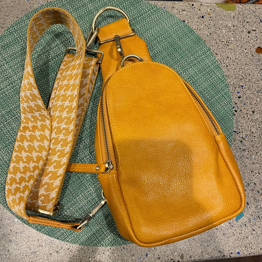 Anthropologie Liberty Sling Bag Dayroom Yellow
